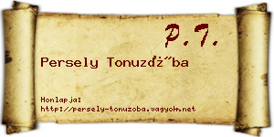 Persely Tonuzóba névjegykártya